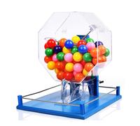 Juego de bingo - Jaula de bingo automática y máquina de lotería manual, incluye 100 piezas, ideal para grupos grandes y fiestas, promueve la justicia y la equidad