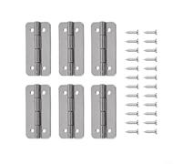 Juego de bisagras de acero inoxidable de repuesto para cofres de hielo iglú con tornillos, acabado plateado, tapa rectangular, kit de accesorios de reparación de 6 unidades