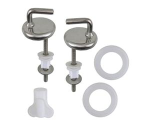 Juego de bisagras de inodoro fáciles de limpiar, juego de fijación, bisagras de tolieta/tornillos para conectores de cuenco de baño