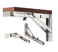 Juego de bisagras for puerta gabinete, soporte triangular 2 piezas, decorativo for estante montado en la pared 8-22 pulgadas, mesa plegable acero inoxidable 304(22inch)