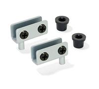 Juego de bisagras interiores con casquillo para puerta de cristal Emuca