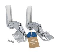 Juego de bisagras para puerta superior inferior como Siemens 12004051 para frigorífico, bisagra plana, compatible con Neff, Miele, Constructa, AEG