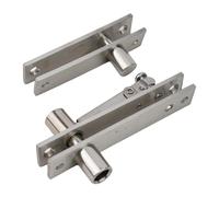 Juego de bisagras pivotantes giratorias de 360° de acero inoxidable 304 para puertas ocultas de estanterías, puertas oscilantes secretas, herrajes para puerta superior e inferior (1 par)