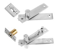 Juego de Bisagras Pivotantes para Puerta y Armario, Bisagra Oculta Resistente con Rotación 360 Grados, Acero Inoxidable, Ideal para Estantería de Madera y Puerta Secreta