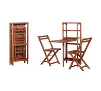 Juego de bistró plegable de 3 piezas madera maciza de acacia vidaxl