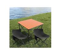 Juego de bistró plegable, mesa y sillas portátiles para exteriores para espacios pequeños, muebles elegantes de jardín y patio, ligero y fácil de almacenar