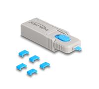 Juego de bloqueadores de puertos Delock Type-C™ para enchufes Type-C™ 5 piezas + herramienta de bloqueo