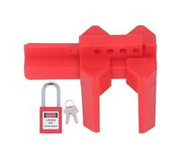 Juego de bloqueo de seguridad de válvula de bola, ancho ajustable de 38 mm, cierre de válvula de bola fuerte, acero inoxidable, PP para productos químicos