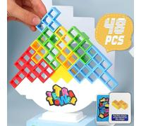 Juego de bloques apilables Tetra Tower Balance de 48 piezas para regalo de Navidad
