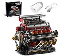 Juego de bloques de construcción de motor Technik V8, Ideas V8, juego propio para adultos, compatible con Lego, STEM, juguete regalo para fans de coches y niños a partir de 14 años (1176 piezas)
