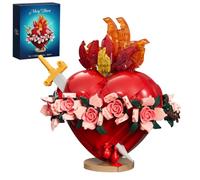Juego de bloques de construcción del Sagrado Corazón de María, modelo de construcción de corazón sagrado inmaculado, compatible con la decoración de juguete de Lego Jesús para sala de oración
