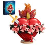 Juego de bloques de construcción del Sagrado Corazón de María, modelo de construcción de corazón sagrado inmaculado, compatible con la decoración de juguete de Lego Jesús para sala de oración