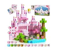 Juego de Bloques de construcción magnéticos Castle con imanes Fuertes, 100 Piezas para Aprendizaje Preescolar y Juego Creativo