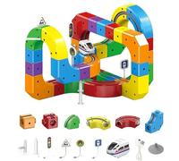 Juego de Bloques de Construcción Magnéticos para Niños, 81 Piezas de Juguetes Antigravedad para Vías de Tren, Regalos Educativos Creativos para Niños y Niñas de 4 a 8 Años