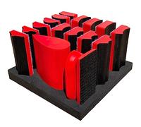 Juego de bloques de lijado a mano de perfil contorneado de 16 piezas con gancho y bucle intercambiables, formas variadas intercambiables, formas convexas y cóncavas para muebles de carpintería,