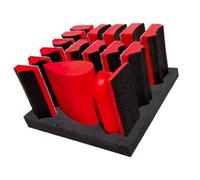 Juego de bloques de lijado a mano intercambiables, kits de almohadillas de lijado contorneadas variadas, chasis de lijado abrasivo para madera de arena