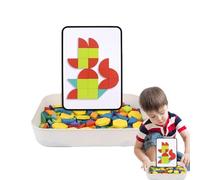 Juego de Bloques de Patrones magnéticos, geométrico magnético | Juegos de Cerebro Gruesos, Juguetes de Inteligencia, Juguete,Juego de de Juguetes educativos