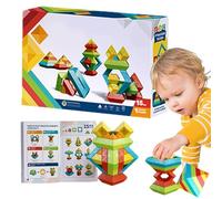 Juego de bloques de pila de juguete - Juego de construcción interactivo - 15 piezas de juguete apilable | Para Niños A partir de 3 años Niños Niñas Casa Preescolar