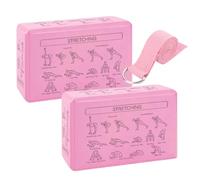 Juego De Bloques De Yoga - Ladrillo De Espuma Para Yoga, Bloques De Espuma Eva De Alta Densidad | Ladrillo De Pilates Para Meditación Para Mujer, Para Entrenamiento, Estiramiento, Equilibrio, Flexibil