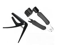 Juego de bobinador de cuerdas y cejilla para guitarra, 2 piezas, incluye bobinador de cuerdas y cejilla, para guitarras acústicas y eléctricas, ideal para músicos, fácil de usar