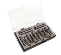 Juego de bocas de vaso - 9 piezas de acero al cromo vanadio, incluye 4 puntas atornilladoras, ideal para llaves de carraca.