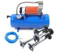 Juego de bocina de aire de tren con compresor, resistente, 12 V, 150 psi, 6 l, trompeta, inflador de neumáticos, sistema completo