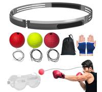 Juego de bola de boxeo reflejo de boxeo, Bola de boxeo portátil interactivo para entrenamiento de velocidad: juego de pelota de boxeo con diadema ajustable, material de entrenamiento para