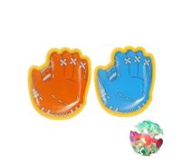 Juego de bolas adhesivas para niños, juego interactivo para padres e hijos con objetivo de ventosas, bolas adhesivas para actividades al aire libre (naranja/azul+LED Ball)