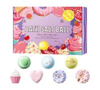 Juego de bolas de baño - 7 piezas de bolas de sal de baño para mujer, relajante, colorido spa relleno de calcetín de jabón para San Valentín, día de la madre, cumpleaños, Navidad, mamá, esposa, novia