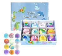 Juego de Bolas de Baño para Niños,12 Piezas Temática Animales Marinos Piel Amigable,Set de baño para pequeños exploradores - para Pequeños en Piscina, Playa, Parque Acuático, Hogar y Viajes