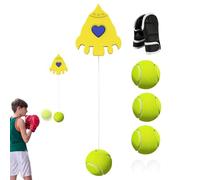 Juego de bolas de boxeo reflejos, bola de reacción de boxeo - Bola colgante de rebote automático para entrenador de tenis de rebote de pared,Bola de rebote de pared para entrenador de tenis, sujetador