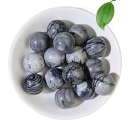 Juego de bolas de cristal natural de 3 piezas: adornos de piedra en bruto for joyería, pulseras y colgantes de bricolaje(2.0cm,Dark web)