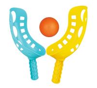 Juego de bolas de cuchara - Juego de raqueta de culata, juguete de deporte al aire libre colorido de 25,4 cm con bolas blandas, palas de ligeras con mango ergonómico, equipo de pica-