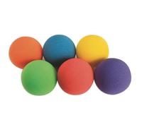 Juego de bolas de espuma S&S Worldwide Spectrum Light de 7 pulgadas sin recubrimiento en varios colores. Juego de 6. Caja fuerte sper ligera par