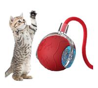 Juego de bolas de juguete para gatos interiores, automatic Rolling Puzzle Ball Rope, 2,24 x 2,24 pulgadas, recargable interactiva, Engaging Pet Toy for Small Medium Cats and Dogs (Multi)