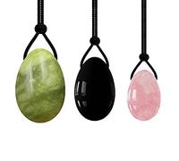 Juego de bolas de masaje kegel de huevo Yoni de cuarzo rosa, masaje con piedras naturales, huevo de jade, ejercicio de apriete, bola de jade tipo caliente 4