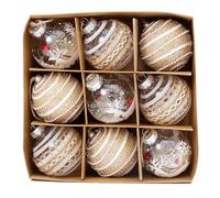 Juego de bolas decorativas de novena pieza de ocho centímetros, ideal para fiestas de temporada (estilo 3)