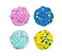Juego de bolas interactivas para perros, 4 piezas flotantes para mascotas, pelotas de juego duraderas para cachorros con diseño ligero e impermeable, juguetes de entrenamiento para estimulación mental