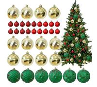 Juego de bolas para árbol de Navidad | 36 piezas de Navidad para colgar - Decoración para árbol de Navidad | Para uso exterior, alféizares de ventanas, patios, jardines, , patios, porches