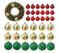 Juego de bolas para árbol de Navidad, colgantes irrompibles de colores, para decoración , decoración con bolas navideñas de colores, para uso exterior, alféizares de ventanas, patios, jardines