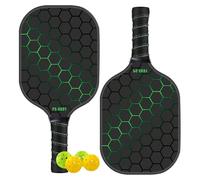 Juego De Bolas Para Encurtidos,Kit Pickle Ball Raquetas De Pádel | Raqueta Pickle Ball De Fibra De Vidrio, 4 Bolas Pickle, Raquetas Pickle Ball Para Principiantes Y Profesiones