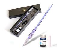 Juego de bolígrafo de cristal y accesorios para escritura y caligrafía, artículos de papelería, arte y artículos de decoración, color azul