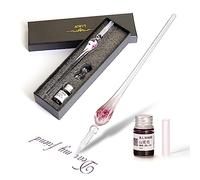 Juego de bolígrafo de cristal y accesorios para escritura y caligrafía, artículos de papelería, arte y artículos de decoración, color cártamo