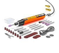 Juego de Bolígrafo Herramienta Rotativa Precisión Sin Cable Grabador con 6 Niveles Ajustables Pantalla LED y Dirección Avance Retroceso Manual Recargable por Tipo-C Accesorios para Grabado Pulido