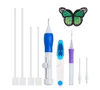 Juego de Bolígrafos de Aguja de Punzón de Bordado Juego de Bolígrafos de Bordado Mágico Juego de Inicio de Bordado Herramienta de Artesanía de Costura de Bordado, Juego de Herramientas de Artesanía de