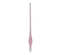 Juego de bolígrafos de cristal - Elegante bolígrafo de caligrafía para firmas y dibujo - Suministro de arte de punta redonda de cristal - Ideal para la escuela - 17,8 cm (polvo de princesa)