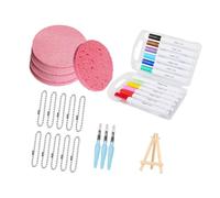 Juego de bolígrafos de dibujo de burbujas, suministros de arte, lienzo, textura de esponja, papel de espuma 3D y bolígrafos, hebras decorativas, acuarelas, herramientas creativas de arte para enseñar