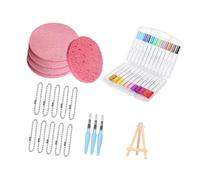 Juego de bolígrafos de dibujo de burbujas, suministros de arte, lienzo, textura de esponja, papel de espuma 3D y bolígrafos, hebras decorativas, acuarelas, herramientas creativas de arte para enseñar