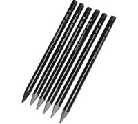 Juego de Bolígrafos de Dibujo de Carbono, Lápiz de Dibujo de Madera Negra para Dibujar Suministros de Arte, 6 uds. 2B/4B/6B/8B/EE/HB para Artistas, 5,7", Materiales Seguros