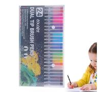 Juego de bolígrafos de doble punta suave - 12 marcadores de acuarela de colores vibrantes para arte, caligrafía y bocetos, tinta a base de alcohol que no se corre para estudiantes y artistas, perfecto